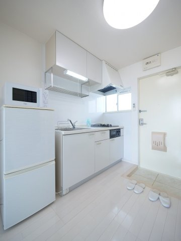 当新田ハイツのキッチン|※写真は別の部屋のものです。