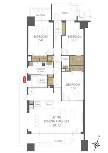 【間取り】サーパス兵庫南 