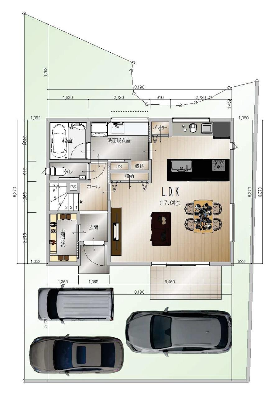 香南市野市町大谷　新築戸建　Ｃ号地の区画図