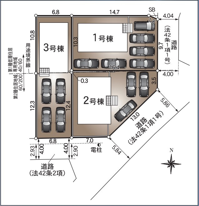 焼津市中根　第1／の区画図