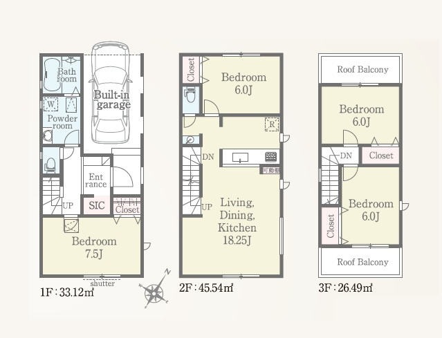 【間取り】 | 富士見市鶴瀬西３丁目　全１棟 | 4LDK