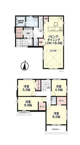 春日市上白水２丁目第2-1棟（1号棟）　の間取り