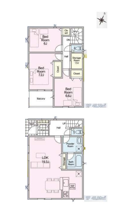 上尾市上尾下　第2　Ⅱ期　新築一戸建て　クレイドルガーデン　04の間取り|上尾市上尾下　第2　Ⅱ期　新築一戸建て　クレイドルガーデン　04、3SLDK、土地面積118.89m2、建物面積93.54m2