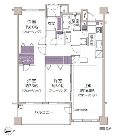 ルネサンスシティ本牧の間取り