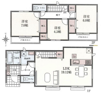 【間取り】 | 西東京中町　全12棟　D号棟 | 西東京中町　全12棟　D棟