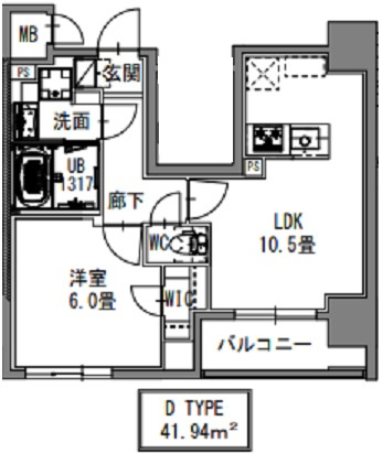 エスレジデンス新御徒町イーストの間取り
