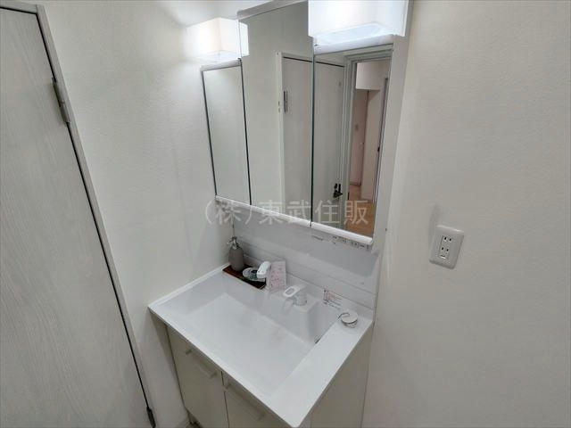 【独立洗面台】 | 志木ニュータウン南の森弐番街4号棟 | 忙しい朝に便利なシャワー付き洗面台