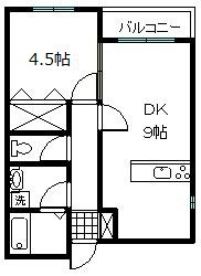 ヴィラージュ河鹿Ⅰの間取り