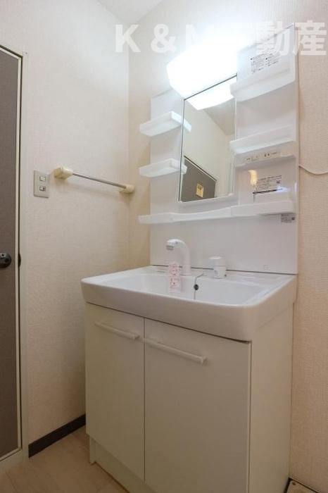 セジュールＹＫの洗面所|スペースが確保できる洗面所です