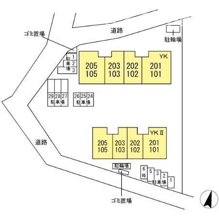 セジュールＹＫの区画図