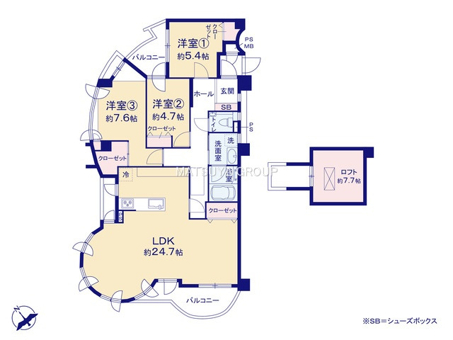 サンシティ稲熊の間取り