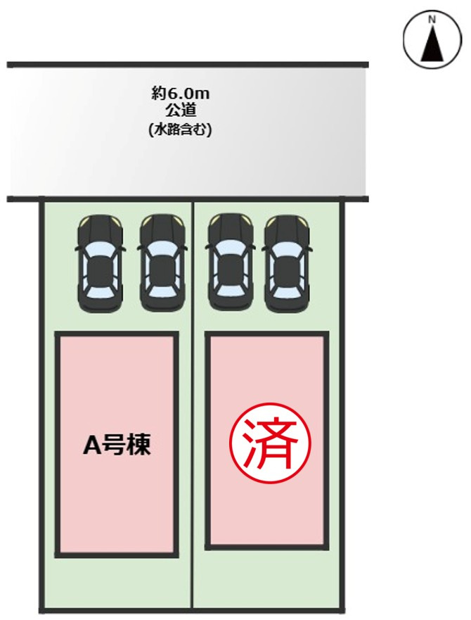 守山区川北町2期｜名古屋市の戸建ならホームアップの区画図