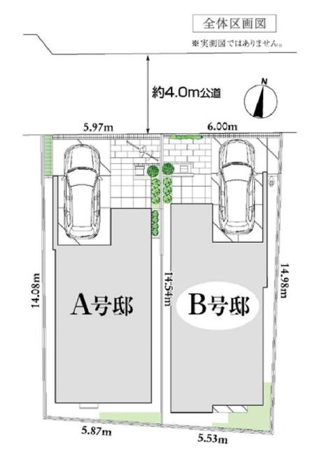 杉並区永福4丁目 全2棟 B号棟の区画図