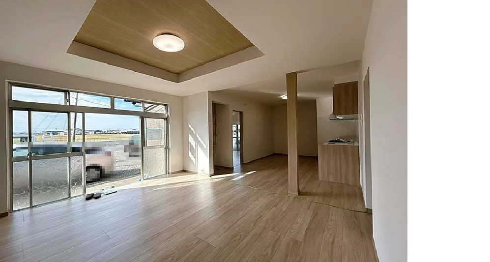 八代市鏡町下有佐戸建の居間・リビング