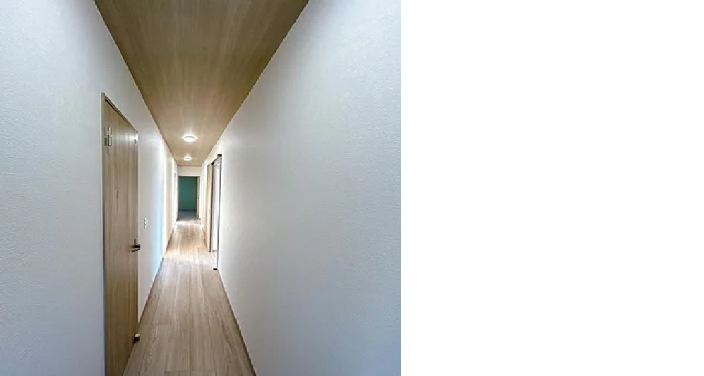 八代市鏡町下有佐戸建の玄関