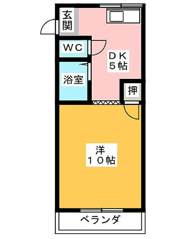パインハイツ青山の間取り