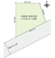 【土地図】 | 開放感のある、閑静な住宅街に位置しています。陽の光をたっぷりと浴びながら気持ち良く生活が出来ます。夢のマイホーム、夢ではなく実現出来ます！見学・ご相談等、お気軽にご連絡下さい。