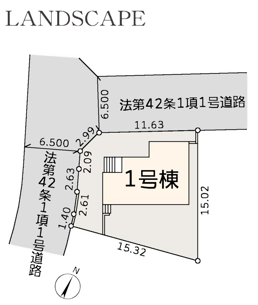 横浜市青葉区荏田西2丁目 新築戸建て【仲介手数料無料】の区画図