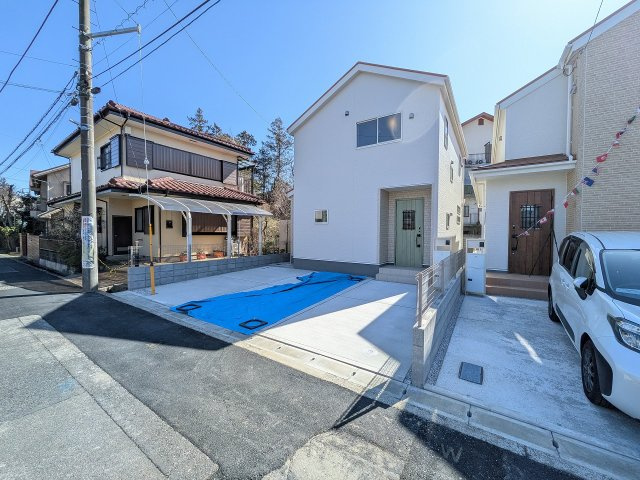 八王子市　寺田町　新築一戸建て　２期の外観|～めじろ台駅徒歩22分　控除や減税で優遇の長期優良住宅　並列2台駐車可能～