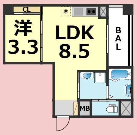 【間取り】 | E-Bonheur尼崎 