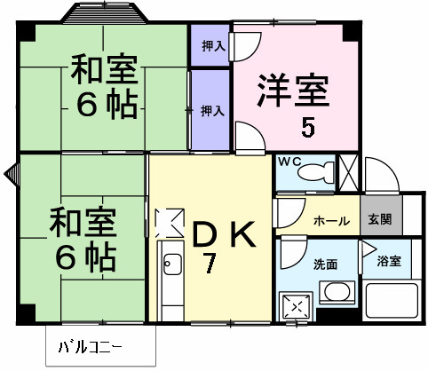 プラドール佐方の間取り|間取図
