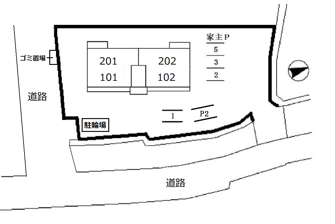 プラドール佐方の駐車場|駐車場