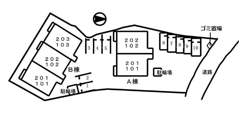 エルコートＢの駐車場|駐車場