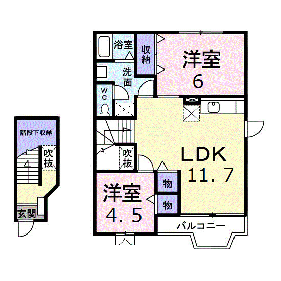 サンプレイス八木の間取り|間取図