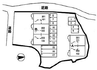 プロヴァンスＡの駐車場|駐車場
