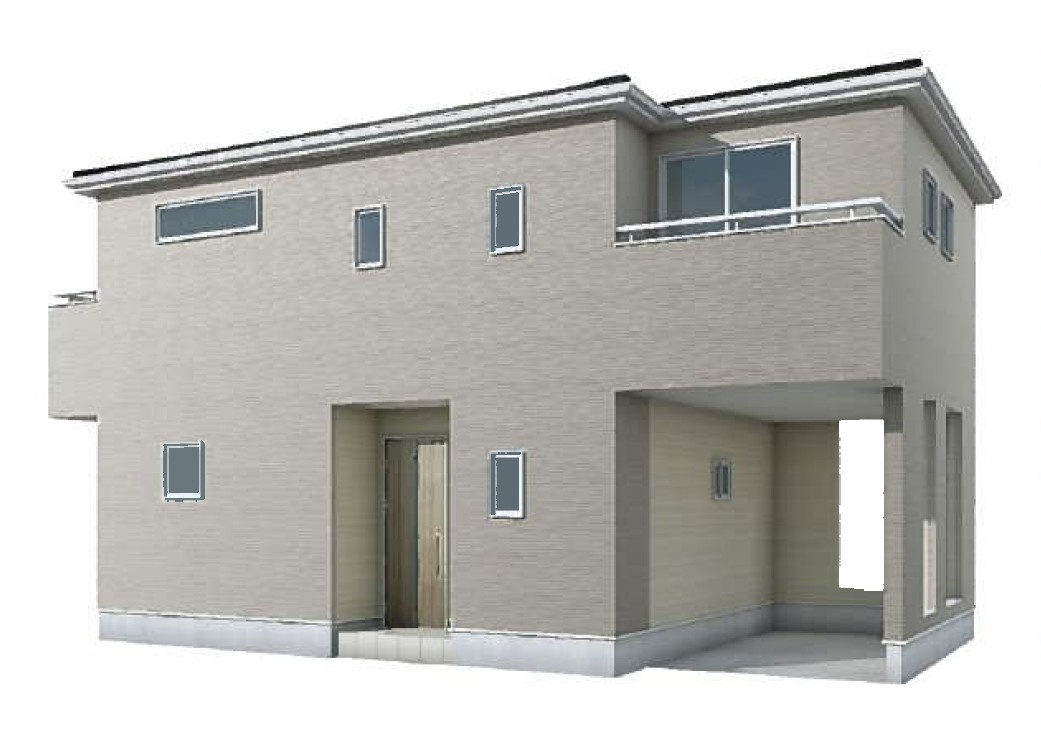越谷市弥十郎　新築戸建の外観パース