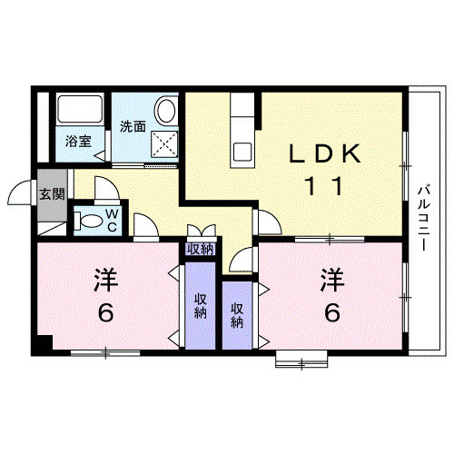ルミエール伴丈木の間取り|間取図