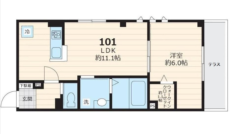 プリマヴェーラ代沢　築浅　角部屋　ネット0の間取り