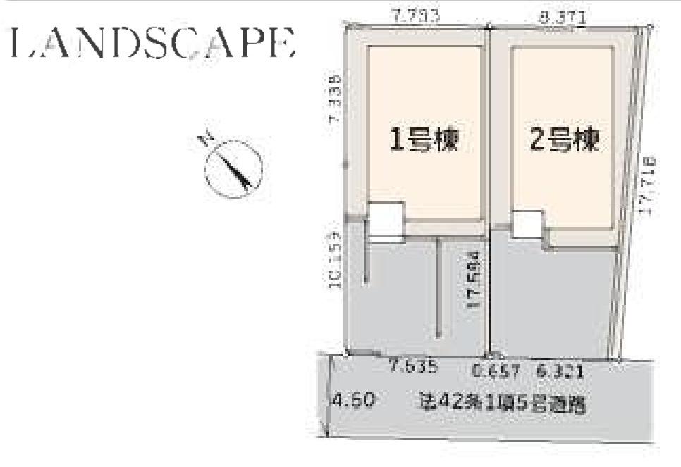 横浜市瀬谷区東野台 新築戸建て【仲介手数料無料】カースペース2台の区画図