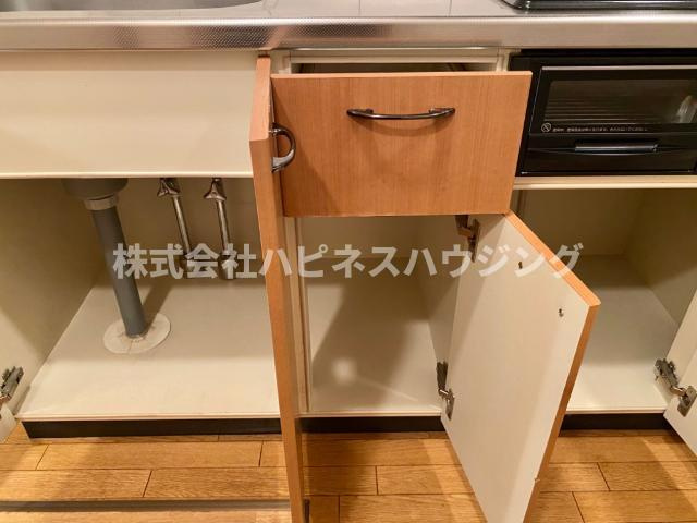 ピアリープレイスのキッチン|キッチン下　収納