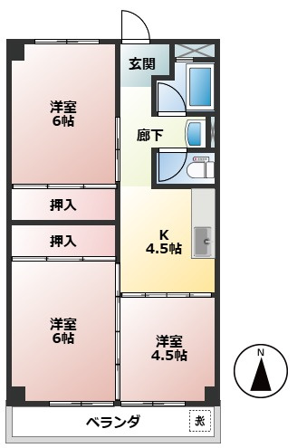 杉野コーポの間取り