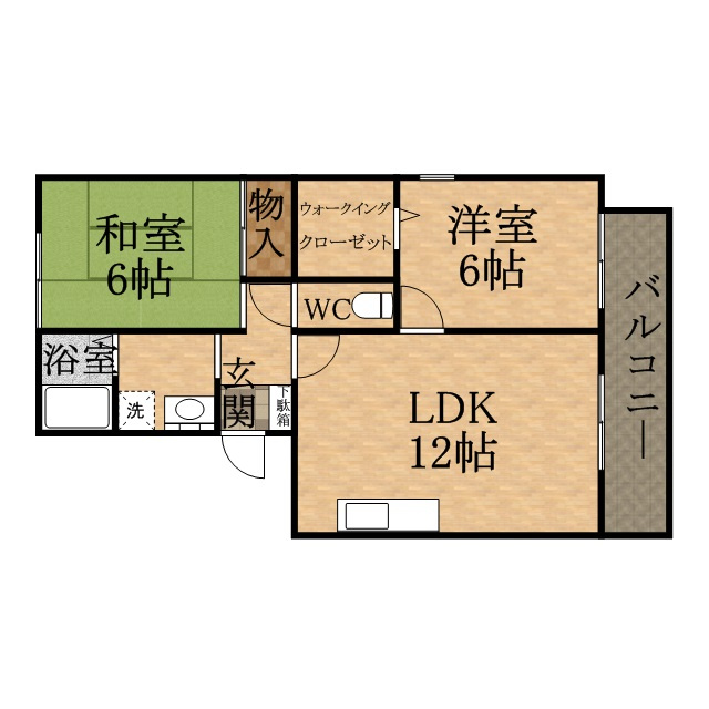 宝塚市安倉南４丁目の賃貸マンションの間取り