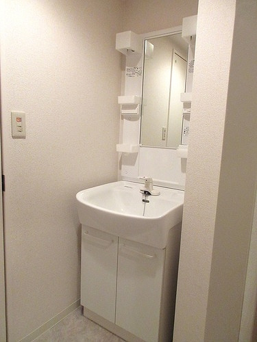 マンション勝どきの洗面所|洗面台　※前回募集時2021年6月撮影