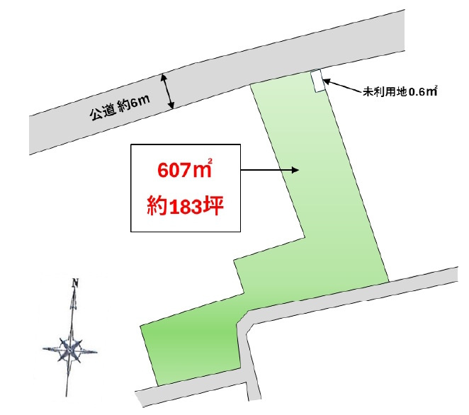 敷地面積183坪　売地　春日部市下柳　資材置場