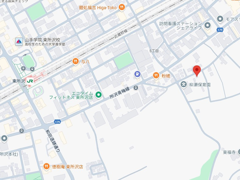 所沢市本郷売地の地図