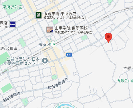所沢市本郷売地の地図