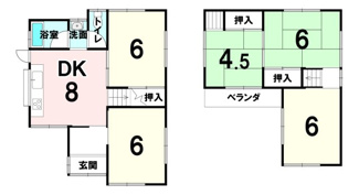 【間取り】 | 北葛城郡上牧町服部台1丁目【オーナーチェンジ】