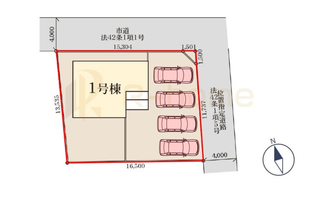 第3土浦市並木　新築戸建て　1号棟の区画図|大きなお買い物だからこそ、メリット・デメリットを伝えさせて頂きます。
R-homeにお任せください♪