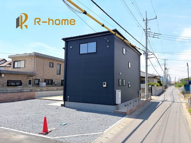 第3土浦市並木　新築戸建て　1号棟の外観|建物完成いたしました！ご予約で『平日』や『夕方』などでもご見学可能です！