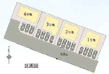 香南市野市町西野　新築戸建　3号棟　（全4区画）の区画図|3号棟