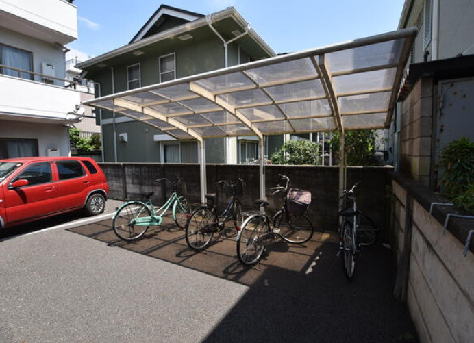フラワーマンションのその他共用部分|自転車置き場です