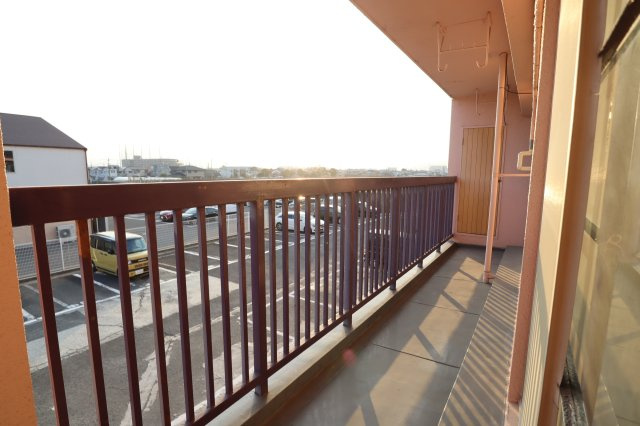 筒井ハイツのバルコニー