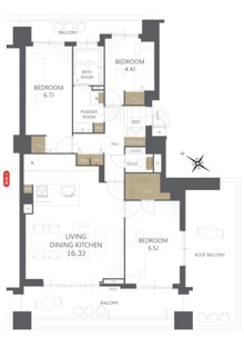 【間取り】ダイアパレスザ・ワンハンドレッドシティ旭ヶ丘 