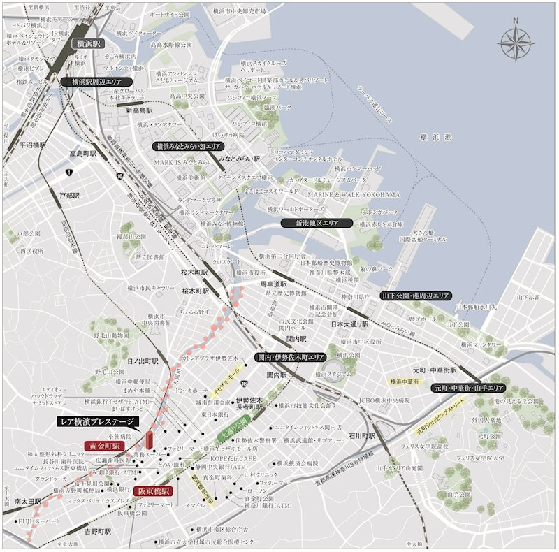 Le'a横濱プレステージの地図
