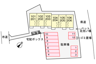 【駐車場】 | メゾンＩＴ－スクェア | 駐車場
