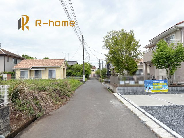 小美玉市納場第4　新築戸建て　1号棟の前面道路含む現地写真|堂々！建物完成♪実際のお部屋をご見学可能です♪
ご見学が一番の資料！お気軽にお問い合わせ下さい♪